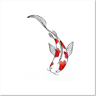 Bright fun Koi Fish Posters and Art